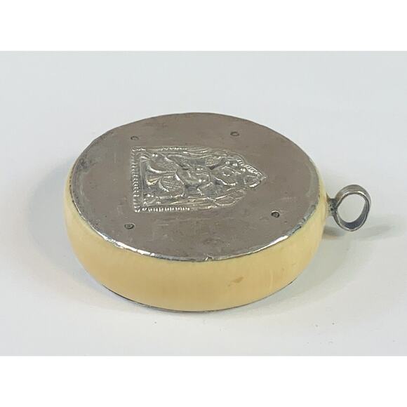 Rajasthan India Hindu Vtg Tribal Sterling Repousse Pendant Handmade Artisan - Picture 3 of 7